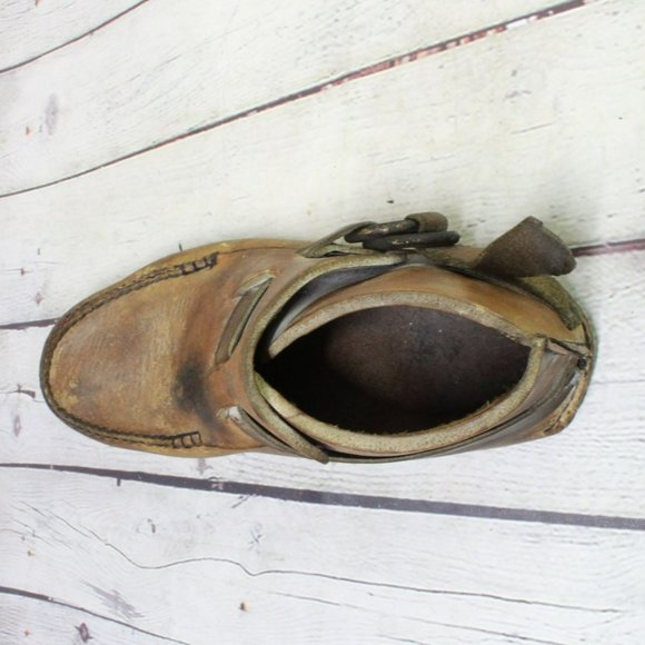 *Unbranded Unisex Brown Leather Slip On Round Toe Ankle Clog Shoes Sz 10 Inches - Picture 8 of 9